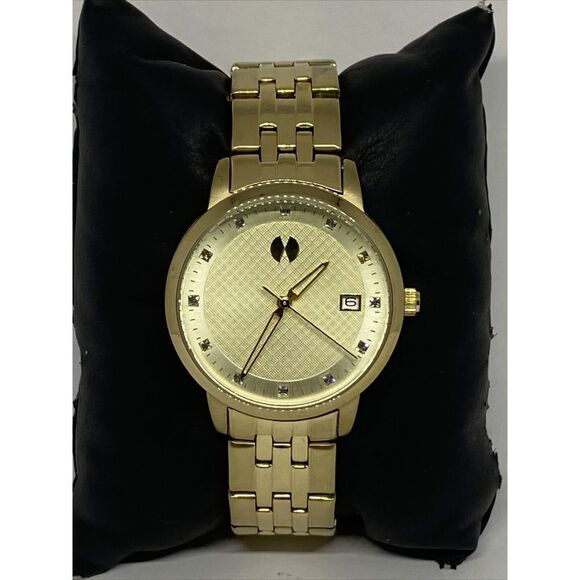 Watch Station WS12002 Men\'s Gold Stainless Steel Analog Dial Quartz Watch EY398 main image 12